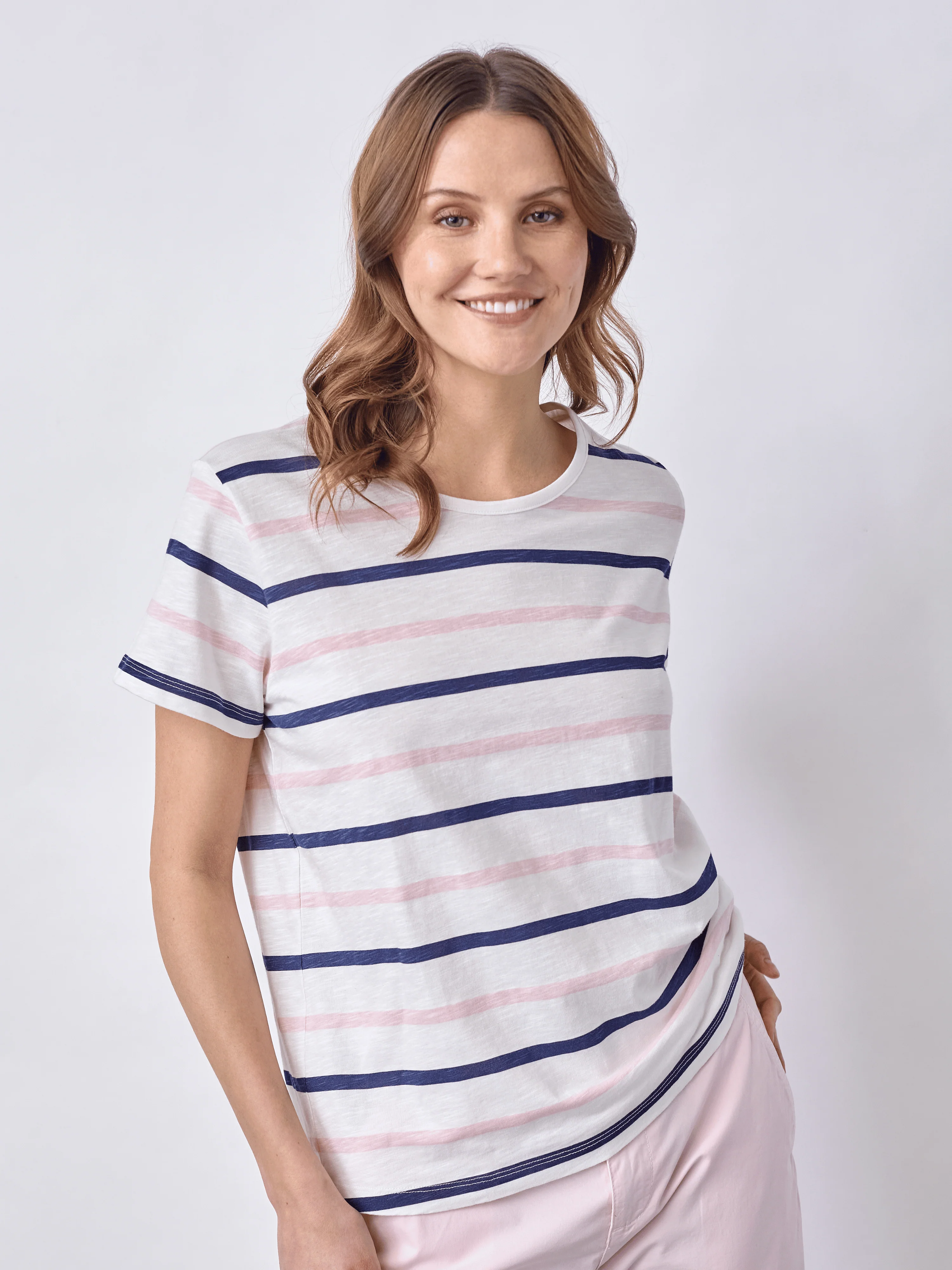 Chris T-shirt - Pink Stripe