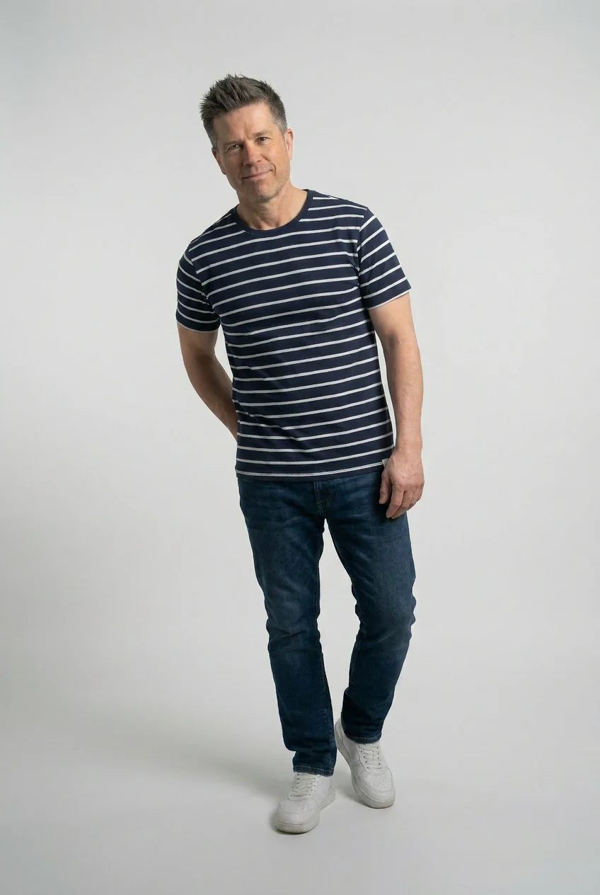 Christopher 2-pack t-shirt - Blue/White - Image 2